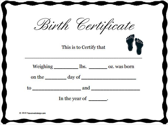printable birth certificate template printable blank ba birth 