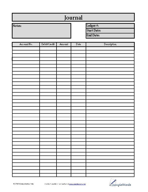 Bookkeeping Forms Free Printable ~ rusinfobiz