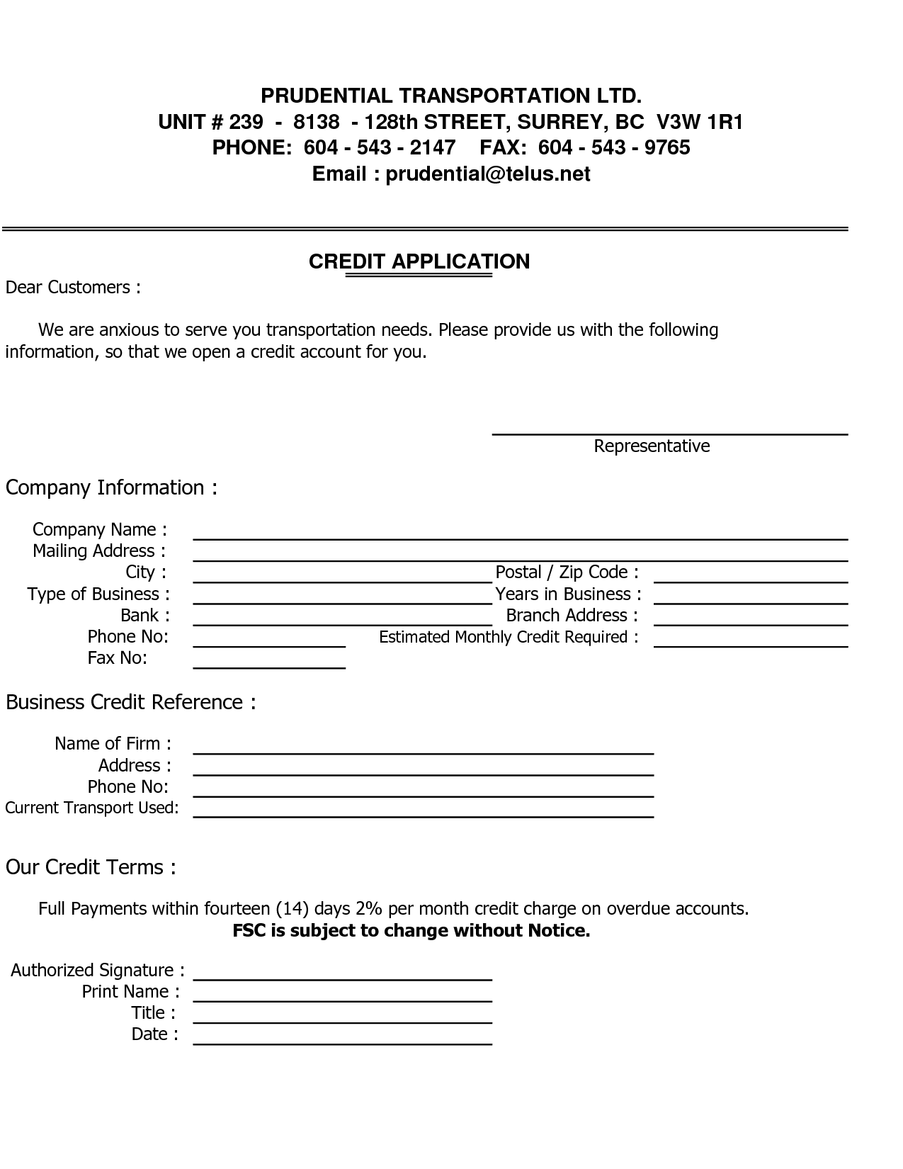 Business Credit Reference Form | charlotte clergy coalition