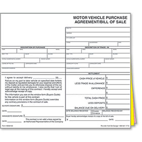 Auto Dealer Forms, Vehicle Appraisal Forms, Car Bill of Sale Forms 