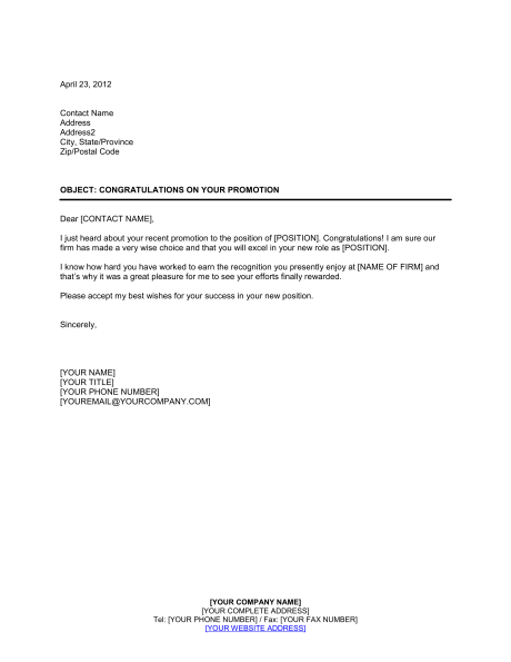 Norwest Financial Promotion to Branch Manager Congratulations Letter …