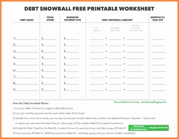 Free Printable Debt Snowball Worksheet  Pay Down Your Debt!