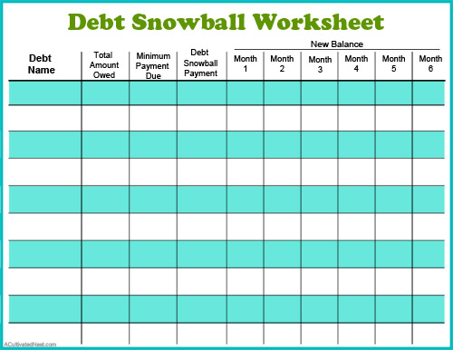 debt snowball form   Tier.brianhenry.co