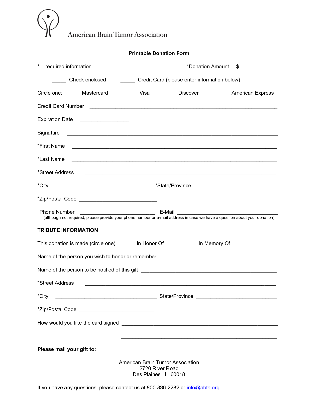 donation receipt form template