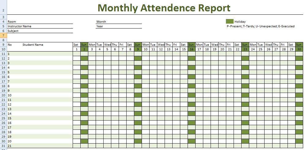 How to Keep Record of Employee Attendance – Microsoft Excel 