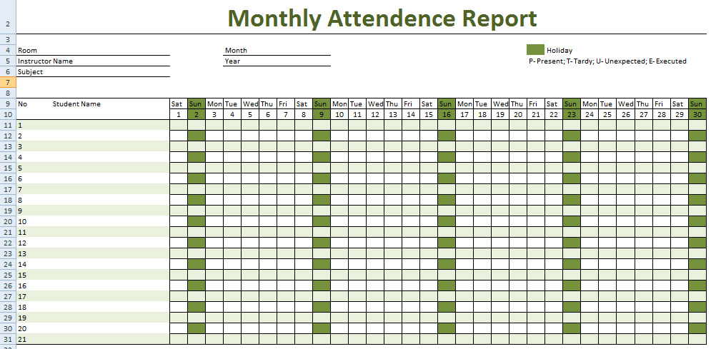 employee attendance record form   Tier.brianhenry.co