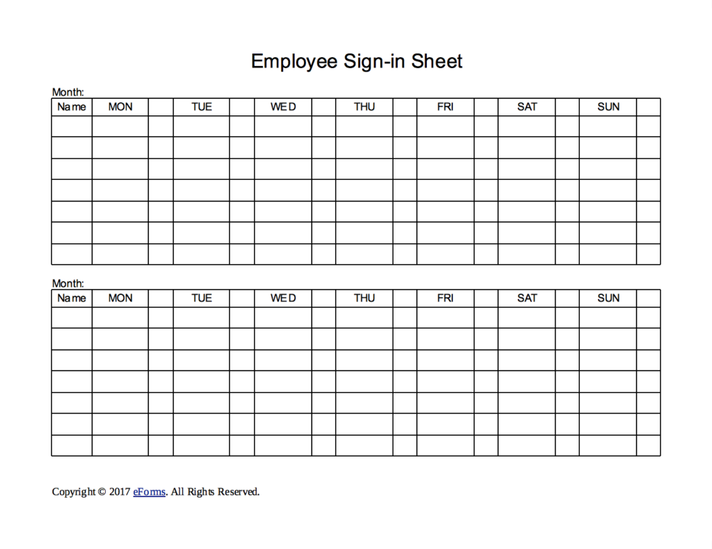 employee sign in sheet pdf   Kleo.beachfix.co