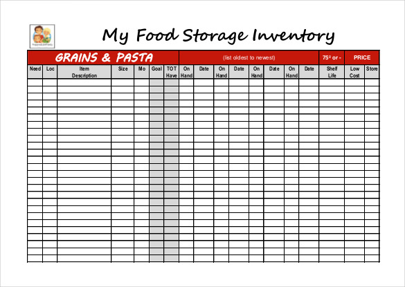 food inventory template This Is Why Food Inventory Template