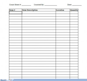 Inventory Spreadsheet | Free Printable Inventory Sheets