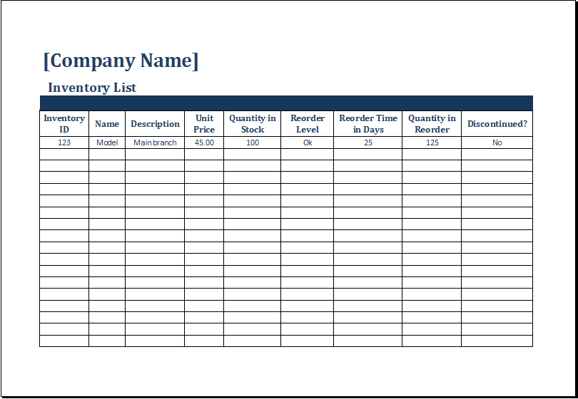 inventory control template with count sheet   Boat.jeremyeaton.co