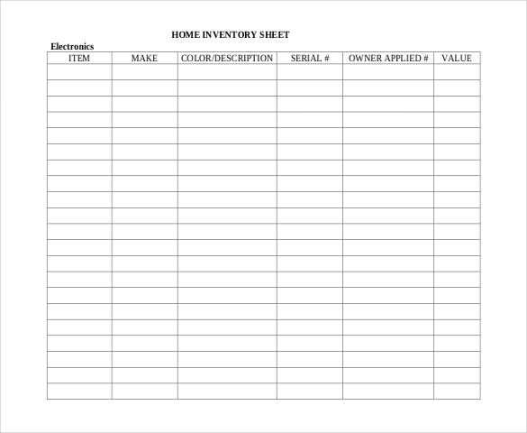 Inventory Spreadsheet Template   48+ Free Word, Excel Documents 