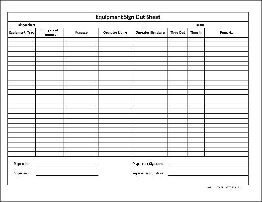 Inventory Sign Out Sheet Template | Inventory Sheet Templates 