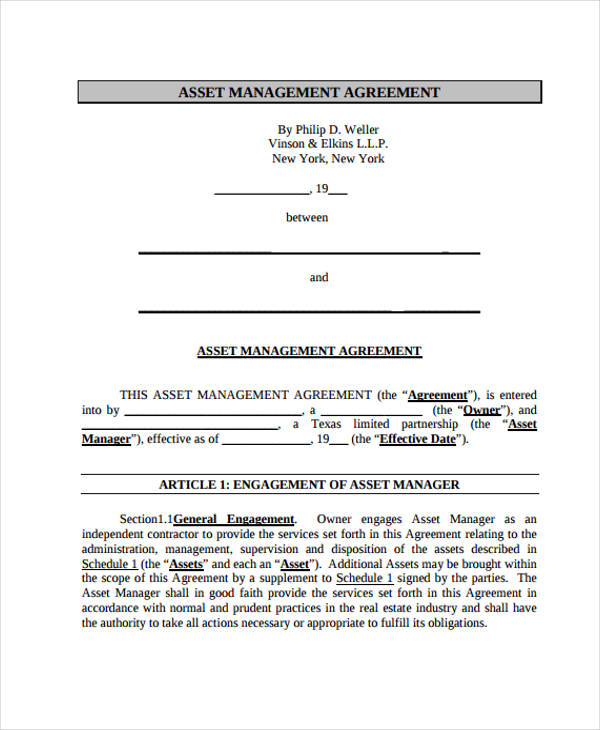 Management Agreement Templates  11 Free Word, PDF Format Download 