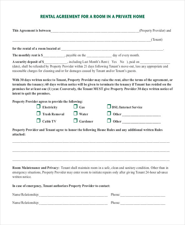 Free Month To Month Rental Agreement California Template