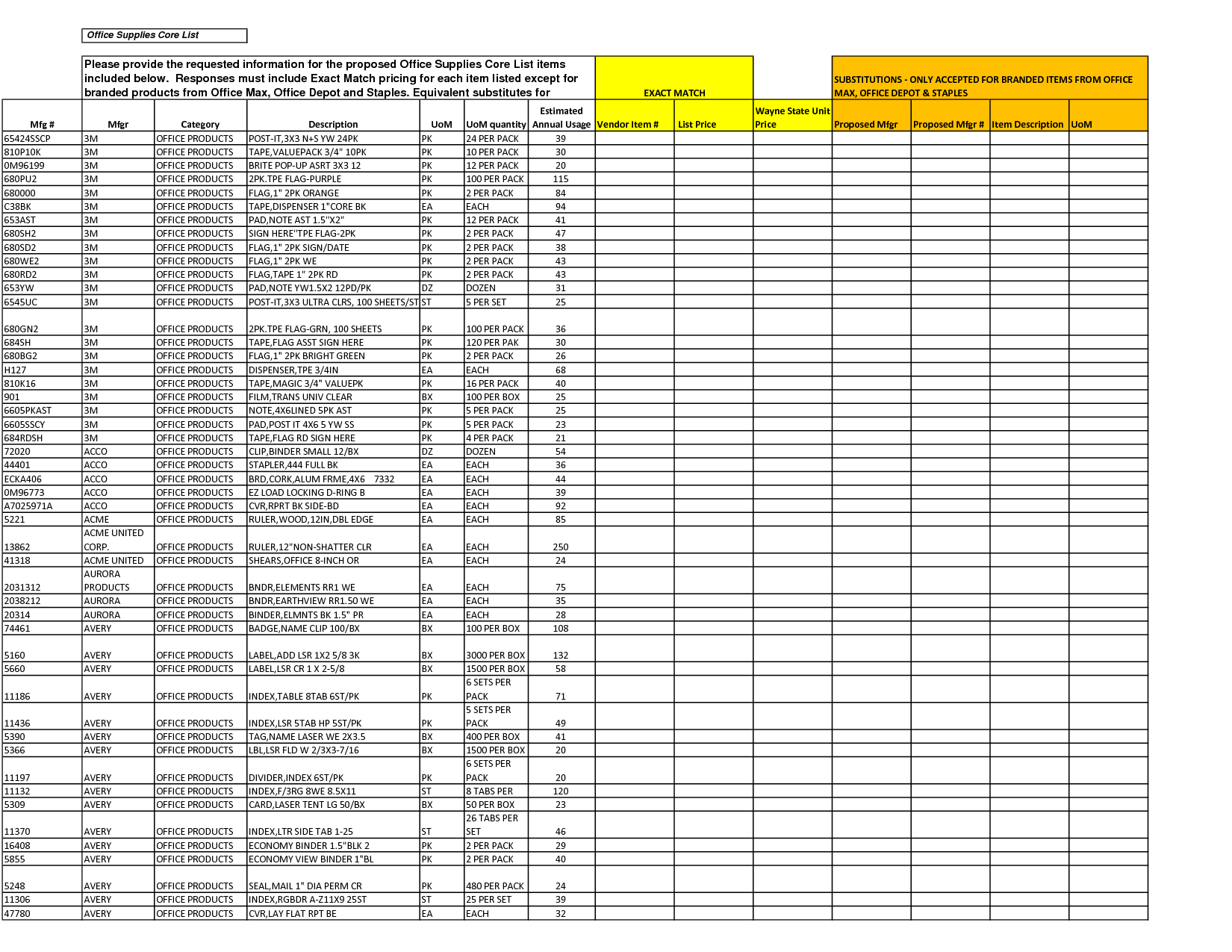 Office Supply Checklist Template Excel Charlotte Clergy Coalition