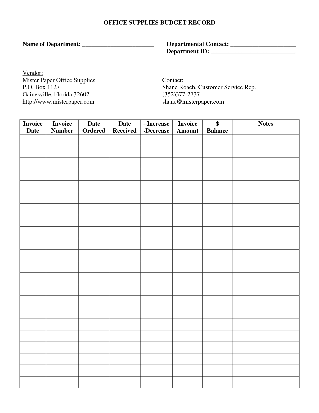 Office Supply Inventory Template charlotte clergy coalition