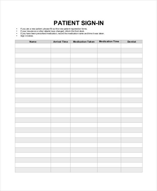 patient sign in sheet   April.onthemarch.co