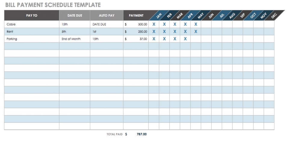 33 Great Payment Plan / Schedule Templates   Template Archive