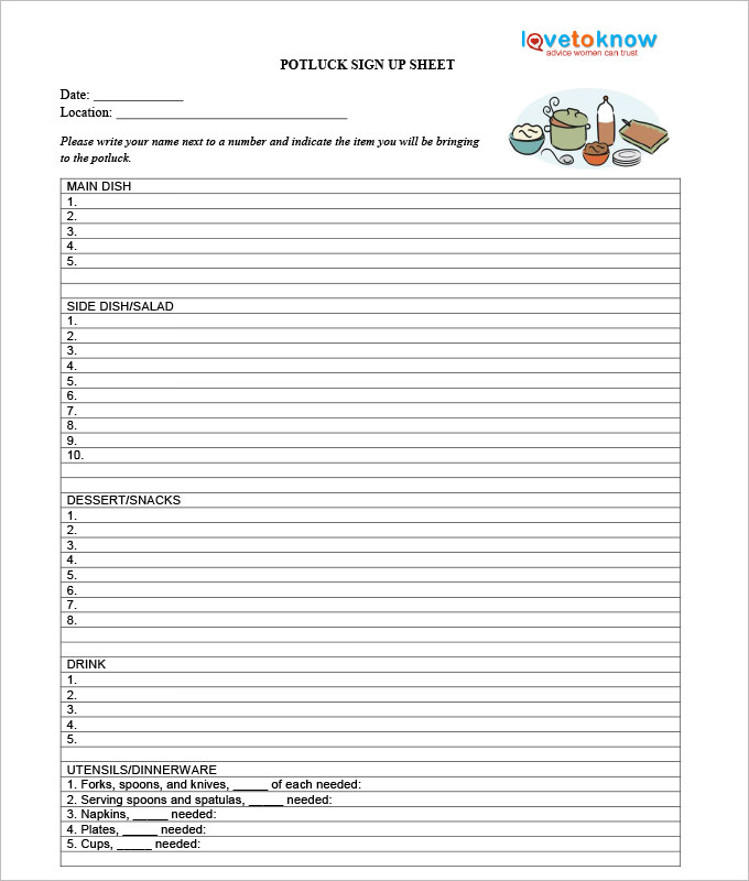 Potluck Sign Up Sheet Template Word Charlotte Clergy Coalition