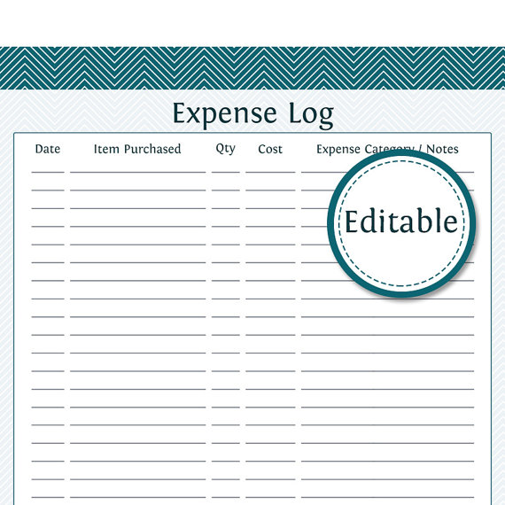 expense log printable   Kleo.beachfix.co