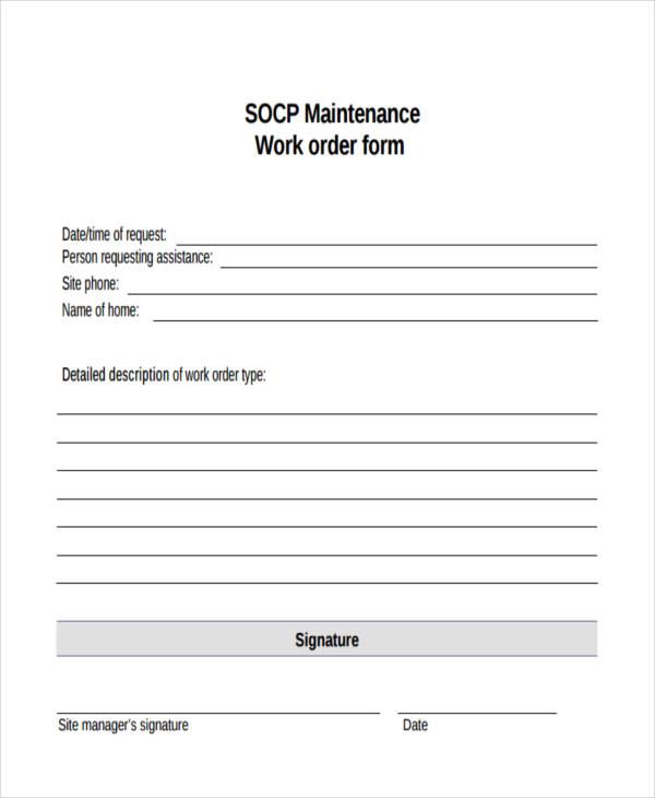 Printable Maintenance Work Order Forms Charlotte Clergy Coalition