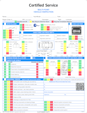 Vehicle Inspection Checklist Template | Vehicle inspection 