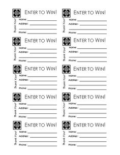 raffle entry form template   Gecce.tackletarts.co