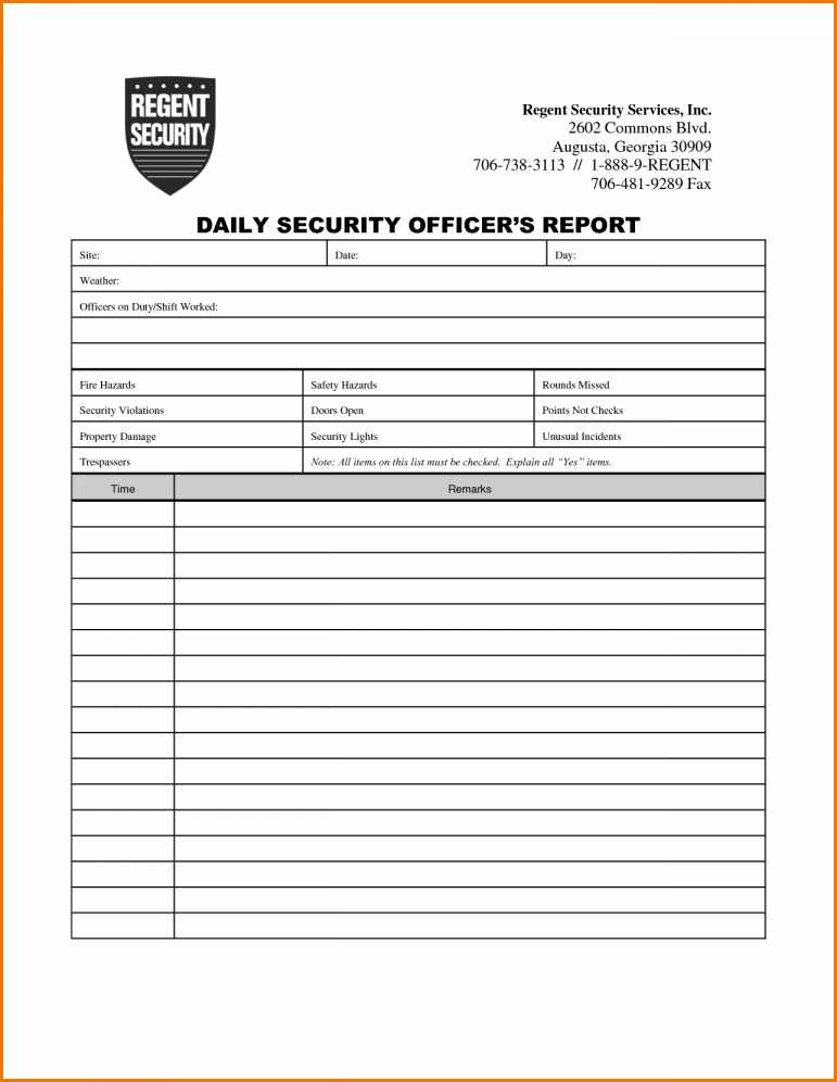 Security Activity Report Agendapdffiller  Fill Online 