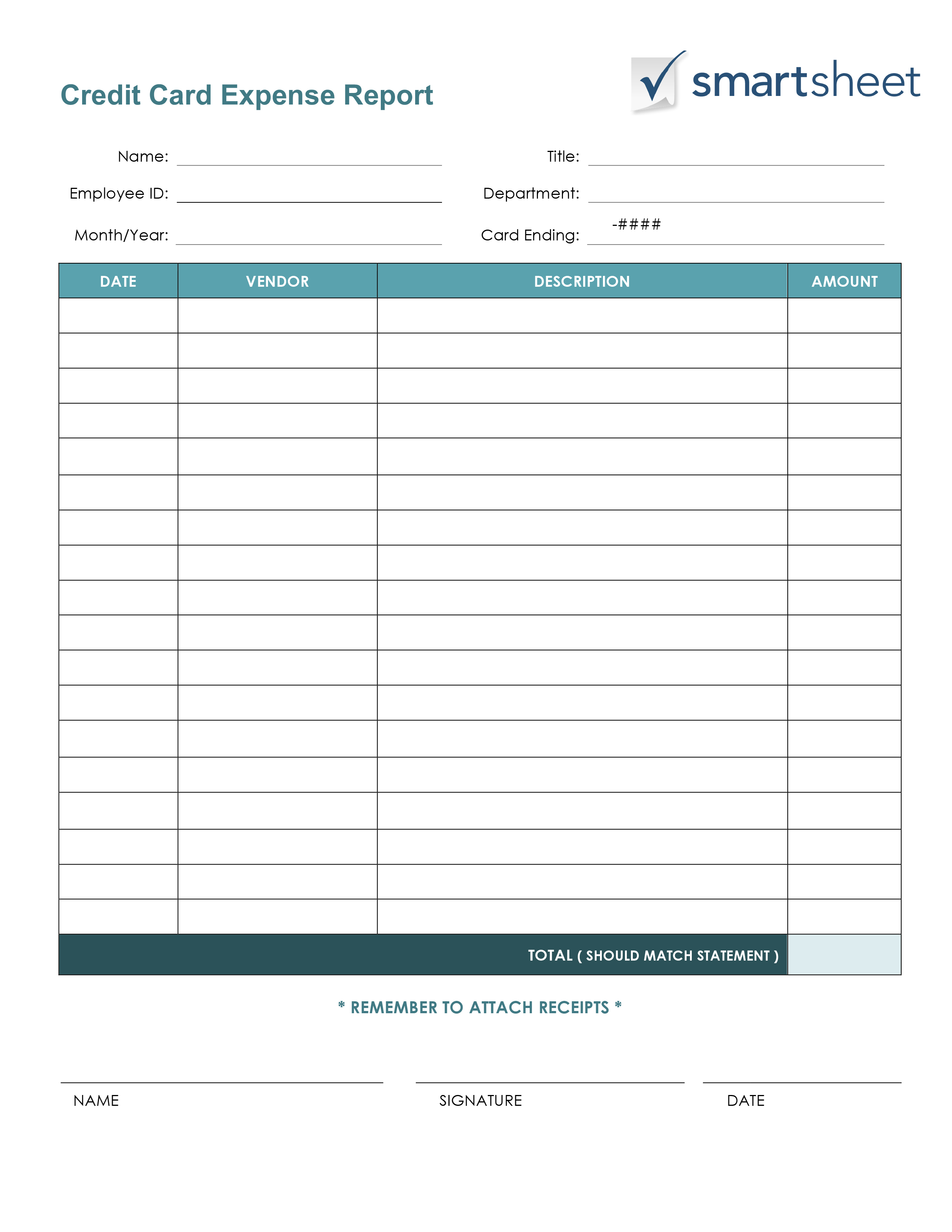 Free Excel Expense Report Template