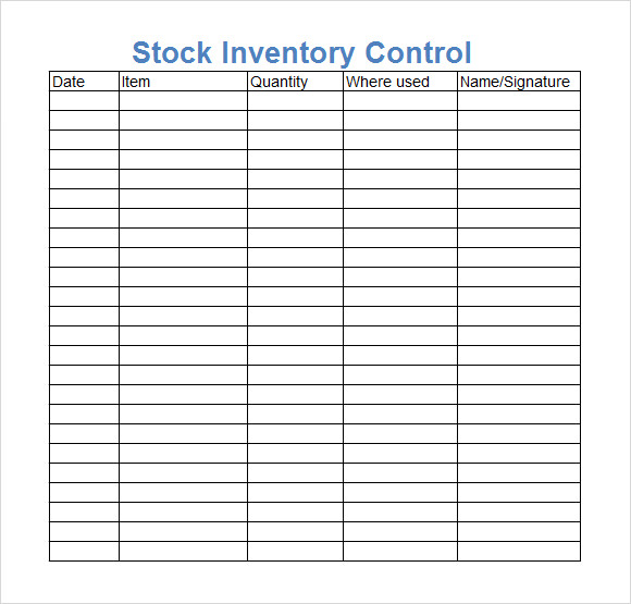 17+ Stock Inventory Control Templates   PDF, DOC | Free & Premium 