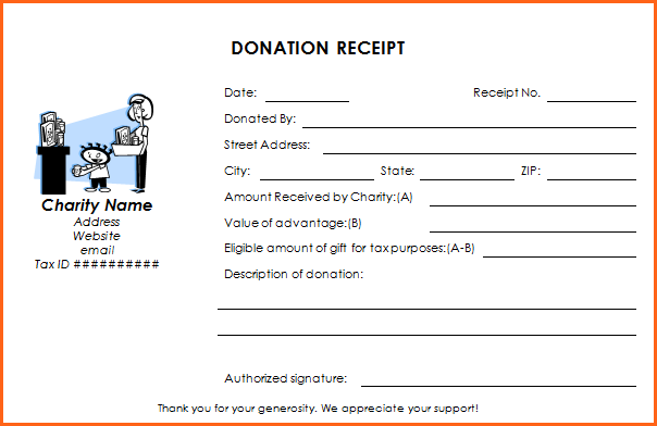 Donation Receipt Template   12 Free Samples in Word and Excel
