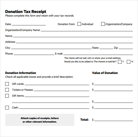 Tax Deductible Donation Receipt Template Charlotte Clergy Coalition