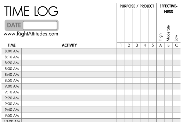 time management log template   Boat.jeremyeaton.co