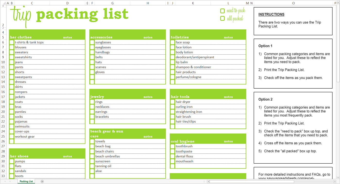 travel packing checklist template   April.onthemarch.co