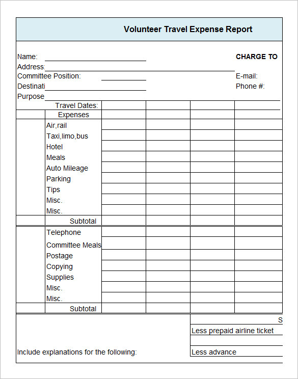 travel expense form template travel expense report template 