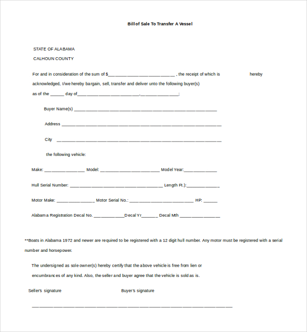 Boat Bill of Sale1