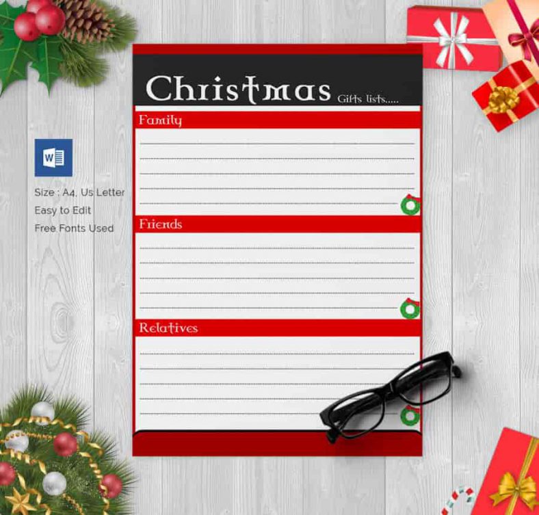 Christmas Gift List For Family Friends1 788x753