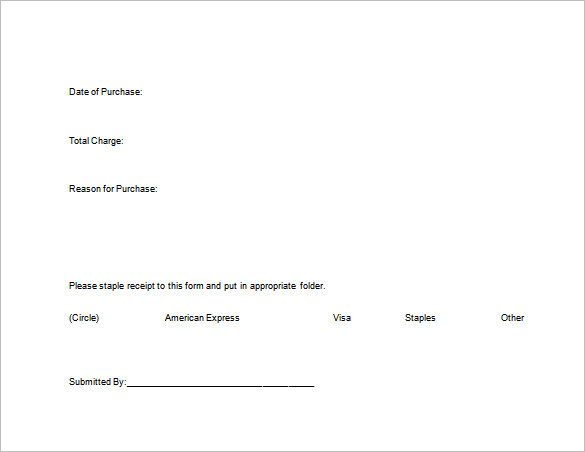 Credit Card Receipt Template