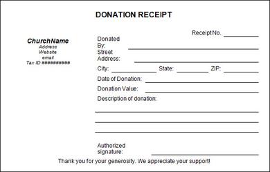 Donation Receipt Template