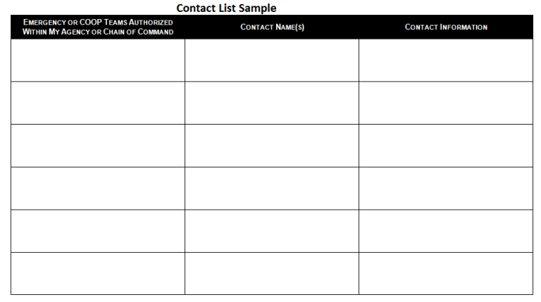 Downloadable Contact List Templates And Formats