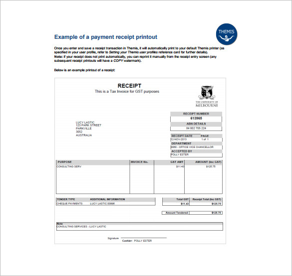 Example Receipt