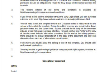 Free Consult Legal Contract Word
