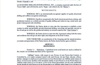 Free Donwload Joint Venture Agreement