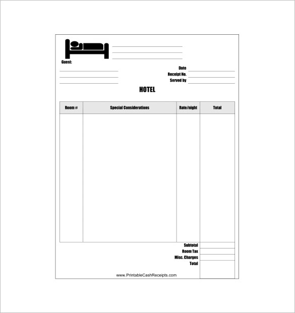 Hotel Receipt