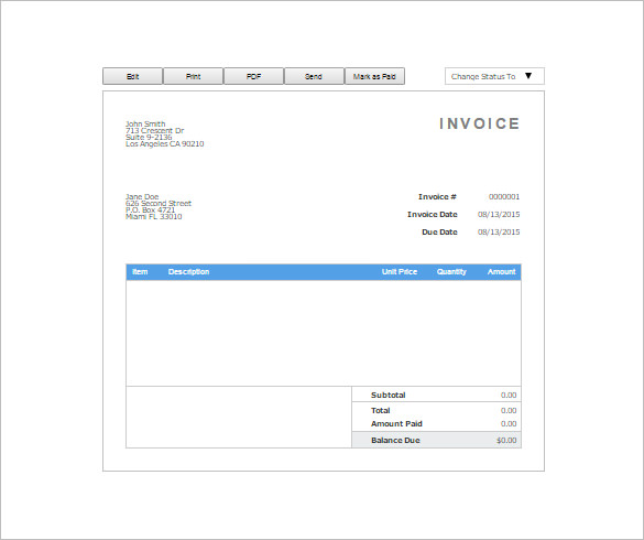 Invoice Receipt Template