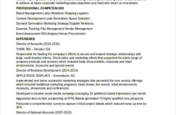 Marketing Account Executive Resume