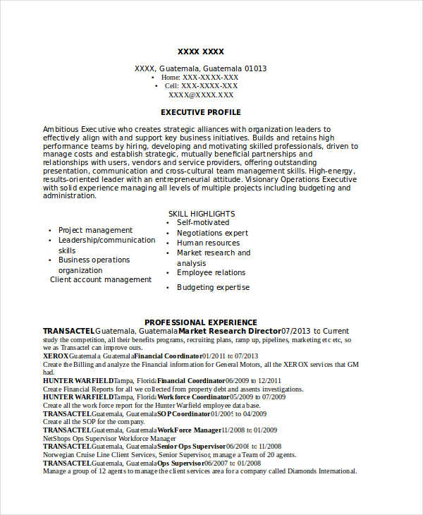 Marketing Research Director Resume