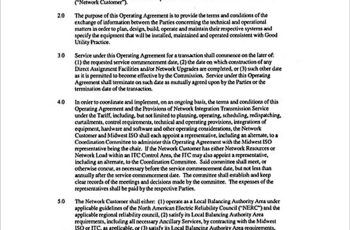 Network Operating Agreement