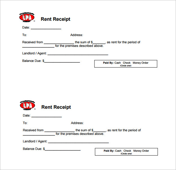 Rental Payment Receipt Template