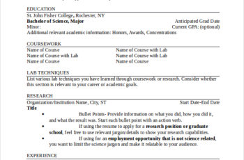 Resume checklist Template